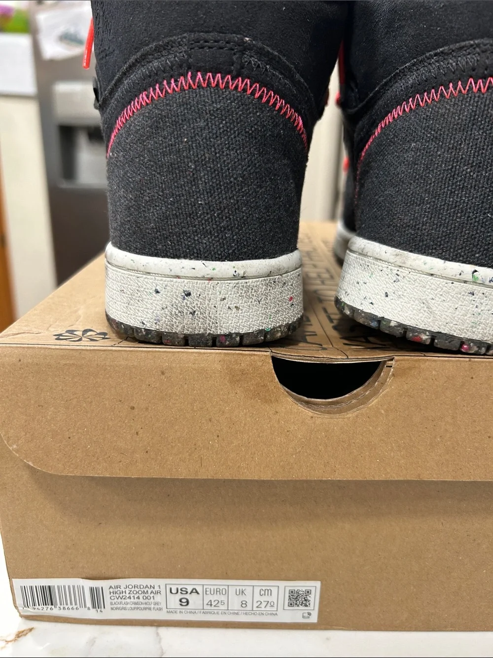 Nike Black High-Top Sneakers with Bright Red Laces